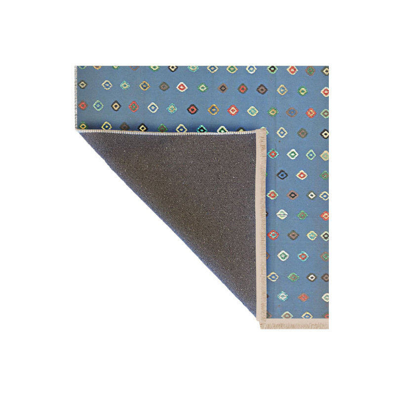 Washable  Multicolor Dotted Details Patterned Modern Decorative Area Rug, Runner 4'11" x 9'10" Rug Pad Included