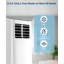 Climatiseur portatif avec télécommande, refroidissement, déshumidificateur et ventilateur pour le salon et la chambre à coucher