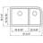 Radius 31.5'' L Double Bowl Kitchen Sink-16187769