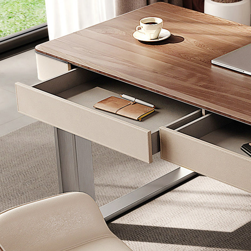 Bureau moderne de style rétro, H 29,52 po x l 62,99 po x P 23,62 po