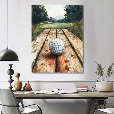 «Abstract Golf Ball Swing Of Perfection I», impression sur métal de golf