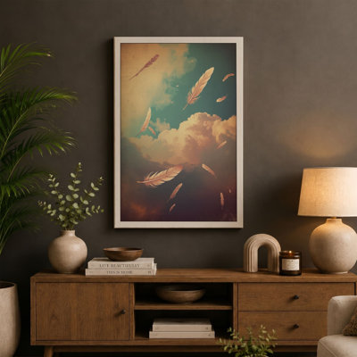 Feathers in Flight Boho - Wrapped Canvas