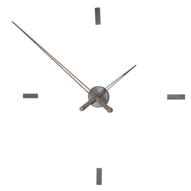 Tacon Metal Analog Wall Clock, Steel Graphite