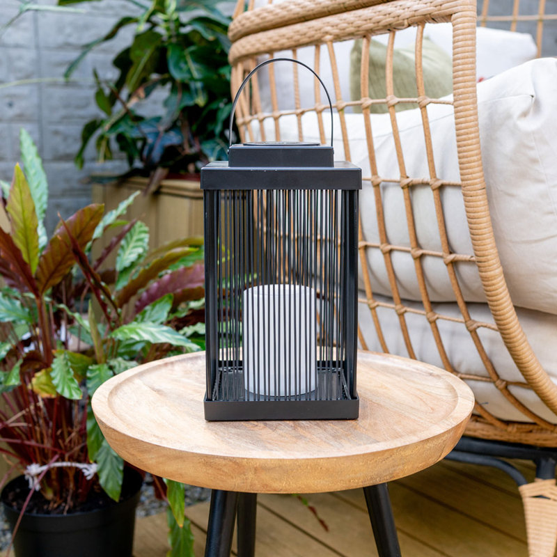 Abdulkadyr 26.5cm Solar Powered Integrated LED Square / Rectangular Lantern