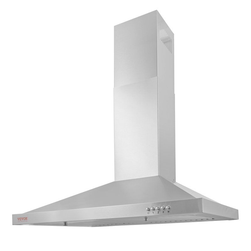 VEVOR 30 Inches Stainless Steel 200 CFM Ducted (Vented) Wall Range Hood with Baffle Filter