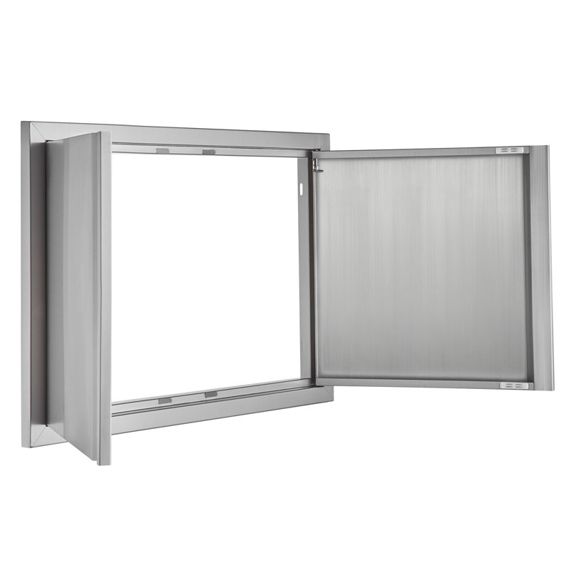 Porte de cuisine à double accès en acier inoxydable l 30,5 po x H 21 po