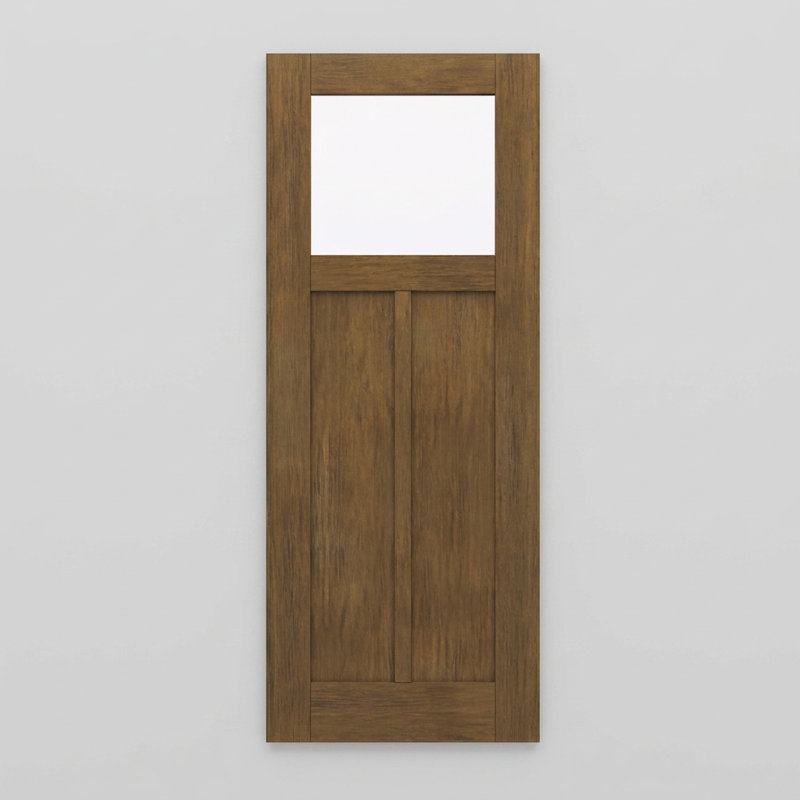 Porte d'extérieur 96 po en acajou avec vue de dessus, 2 panneaux, sans finition, 36" x 96" [36" Door]
