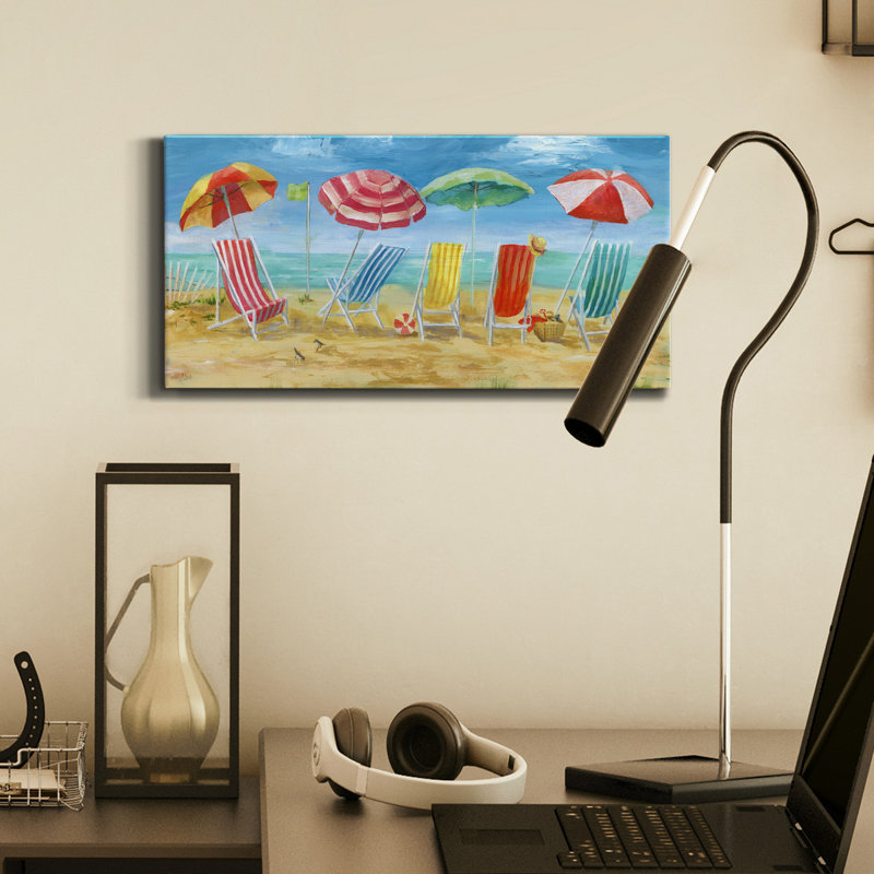 " Bright Beach Chairs ", 16" H x 8" W x 1" D
