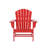 Outdoor 5-Piece Adirondack Chair With Square Coffee Table Conversation Set-134329646