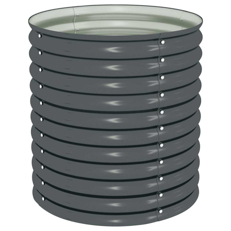 Raised Garden Bed Raised Flower Bed Raised Garden Box Galvanized Steel, Gray, 17.3" H x 63" W x 31.5" D