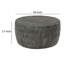  Table basse ronde contemporaine en bois gris - l 33,5 po