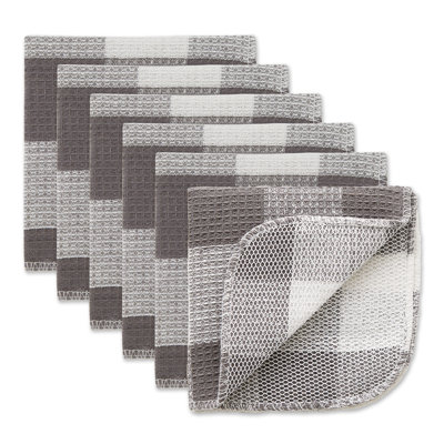 Checkered Waffle Dish Cloth Kitchen Towel