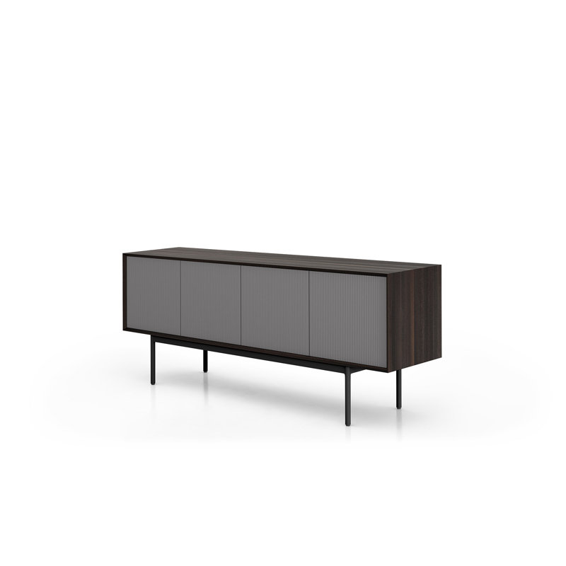 Buffet Samyla de 87 po de largeur, Chêne fumé