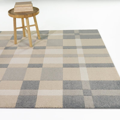 Tapis Damiaens bleu à motif scandinave