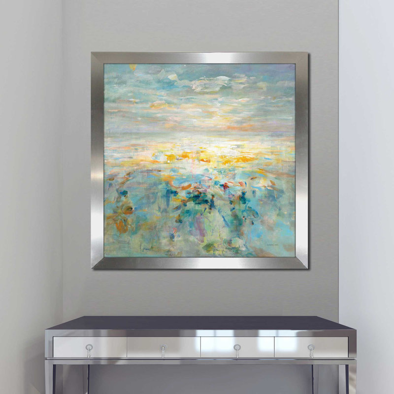 «The Sea Is Calling (Square)» par Danhui Nai, reproduction, H 37,5 po x l 37,5 po x P 1 po, Encadrement argenté