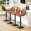 Tabourets de bar pivotants ajustables en similicuir avec dossier pour îlot de cuisine (paquet de 4)-94898976-94898980