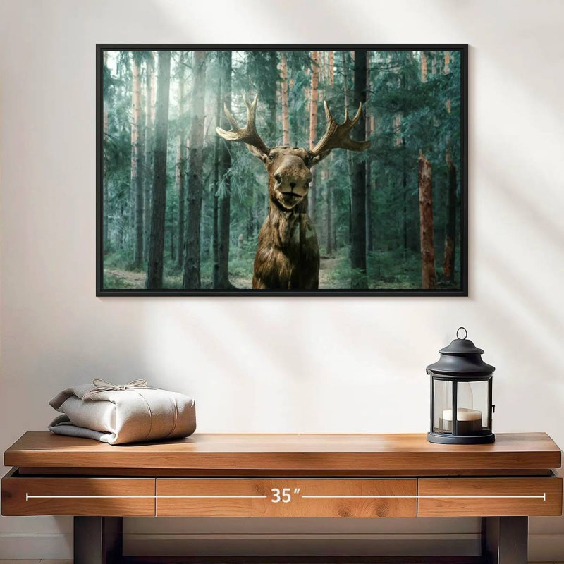 Wild Forest Moose, 17" H x 25" W