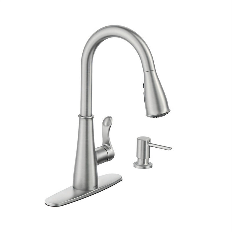 MOEN Hadley Pull-Down Kitchen Faucet in Spot Resist Stainless