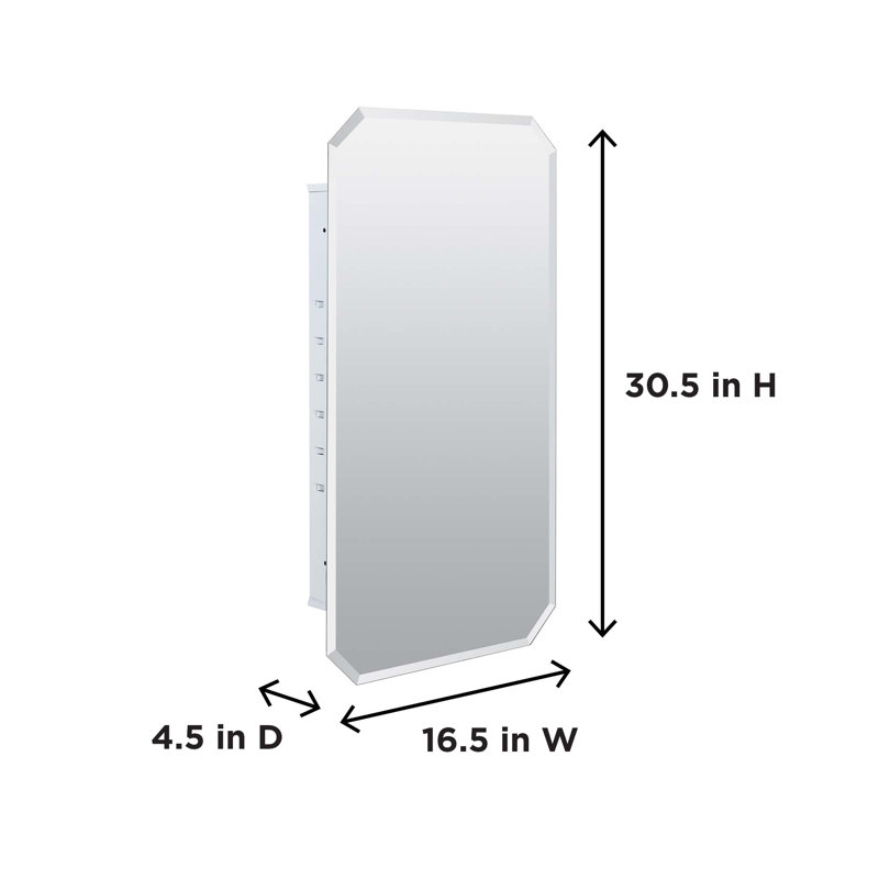 Armoire à pharmacie Danieljames, H 23,5 po x l 16,5 po x P 4,5 po, Gauche