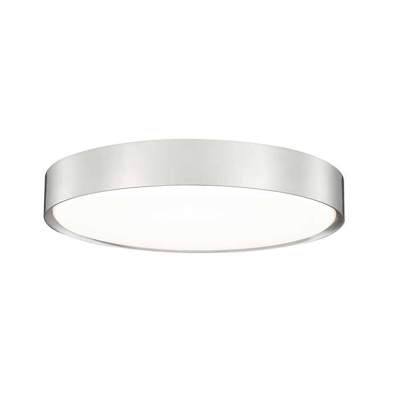 Plafonnier encastré 1 lumière Asalah, H 3 po x l 20 po x P 20 po, Nickel brossé