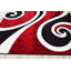 Tapis à motif abstrait rouge / noir Mccampbell-32514787