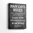 Man Cave Rules -Gallery Wrapped Cavas-581455489