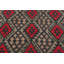 Tapis gris anthracite / rouille en laine tissé à la main à motif tribal / géométrique / sud-ouest de couleur cépage Cedorah