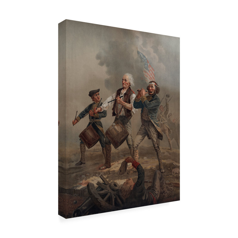 Yankee Doodle 1776 sur toile, H 19 po x l 14 po x P 2 po