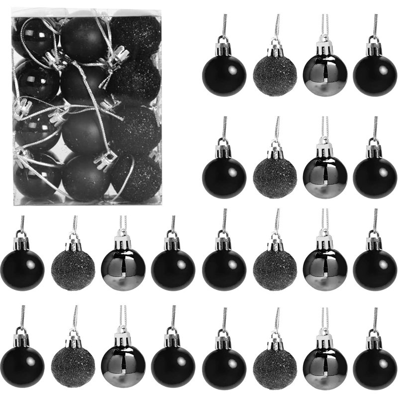 Polyvinyl Chloride (PVC) Bauble, Black, 3cm H x 3cm W x 3cm D