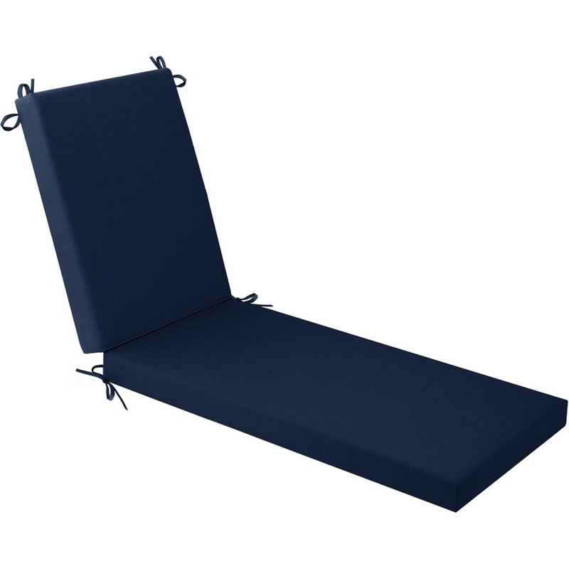  Coussin de chaise longue d'extérieur en tissu oléfine imperméable, résistant à la décoloration, Marine