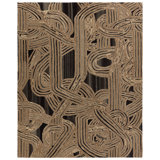 Verde Home By Jaipur Living Kathmandu PVH13 Handmade Abstract Tan and Black Area Rug (6'x9')