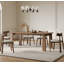 Chaise rembourrée moderne avec pieds en bois-1865886050
