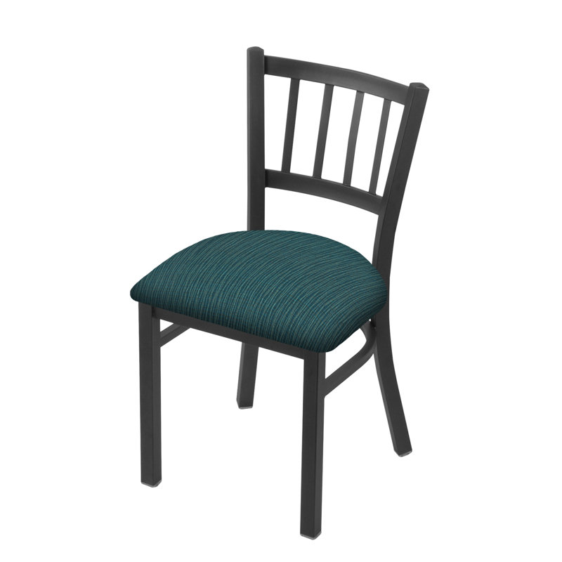 Chaise Contessa 610, Tissu graphique marée, Étain