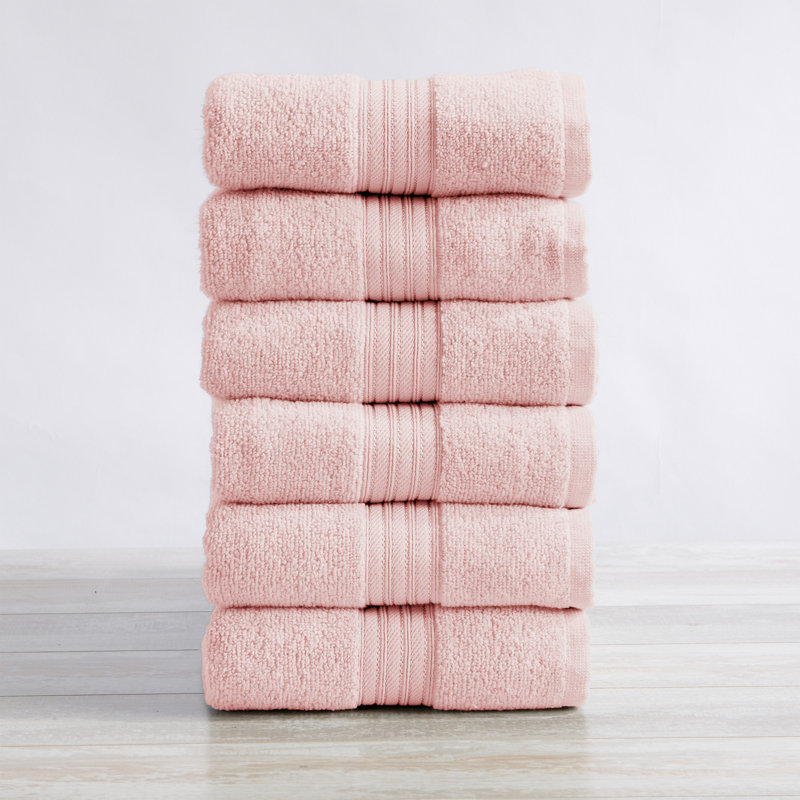 Super Soft 100% Cotton Quick-Dry Hand Towels, Pink