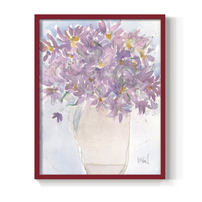 Felicia Amelloites I Framed Print - Solid Wood, H 21 po x l 17 po, Rouge