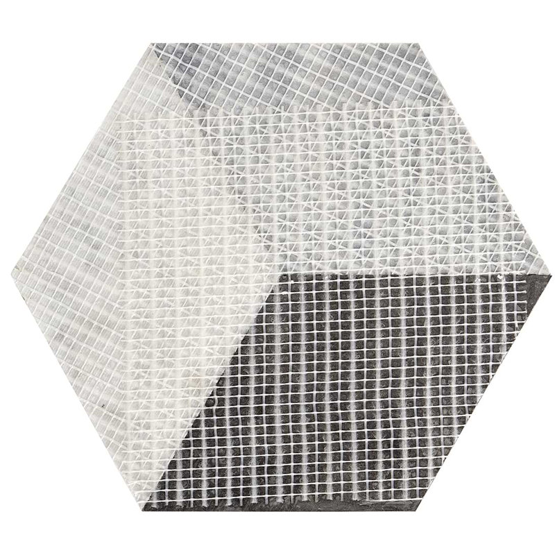 Havasar 8x9 Hexagon Honed Marble Mosaic Tile, Grigio Honed