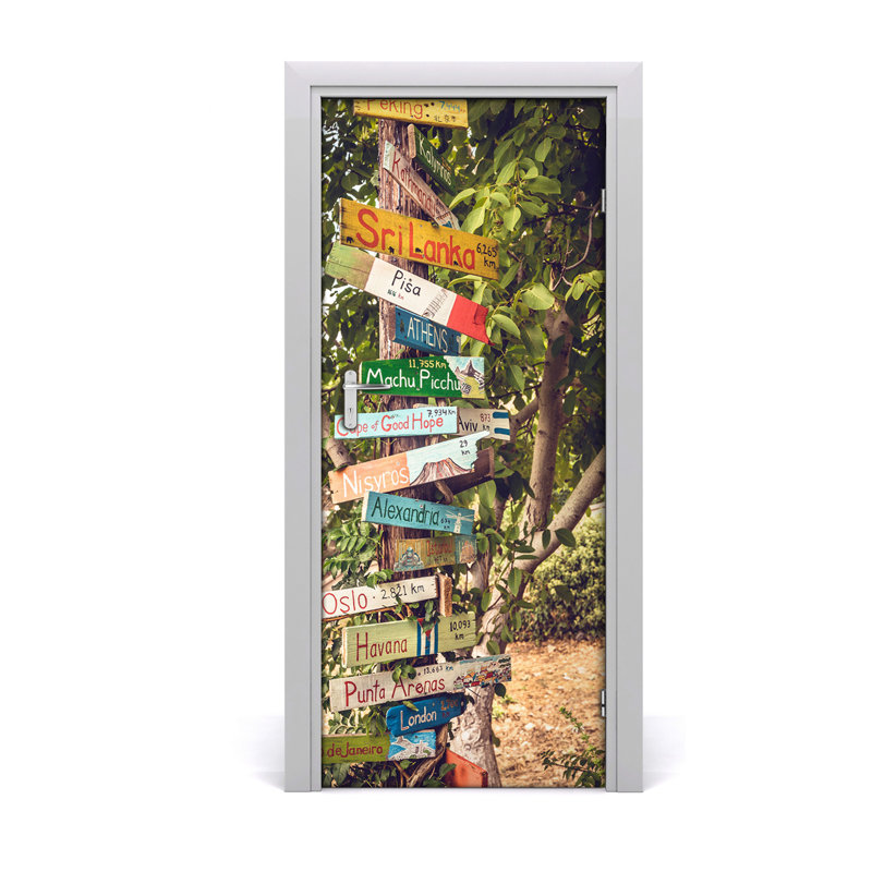 Signpost Home Door Decal