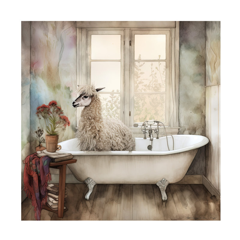 Art sur toile Sasha Bathtime 5, H 35 po x l 35 po