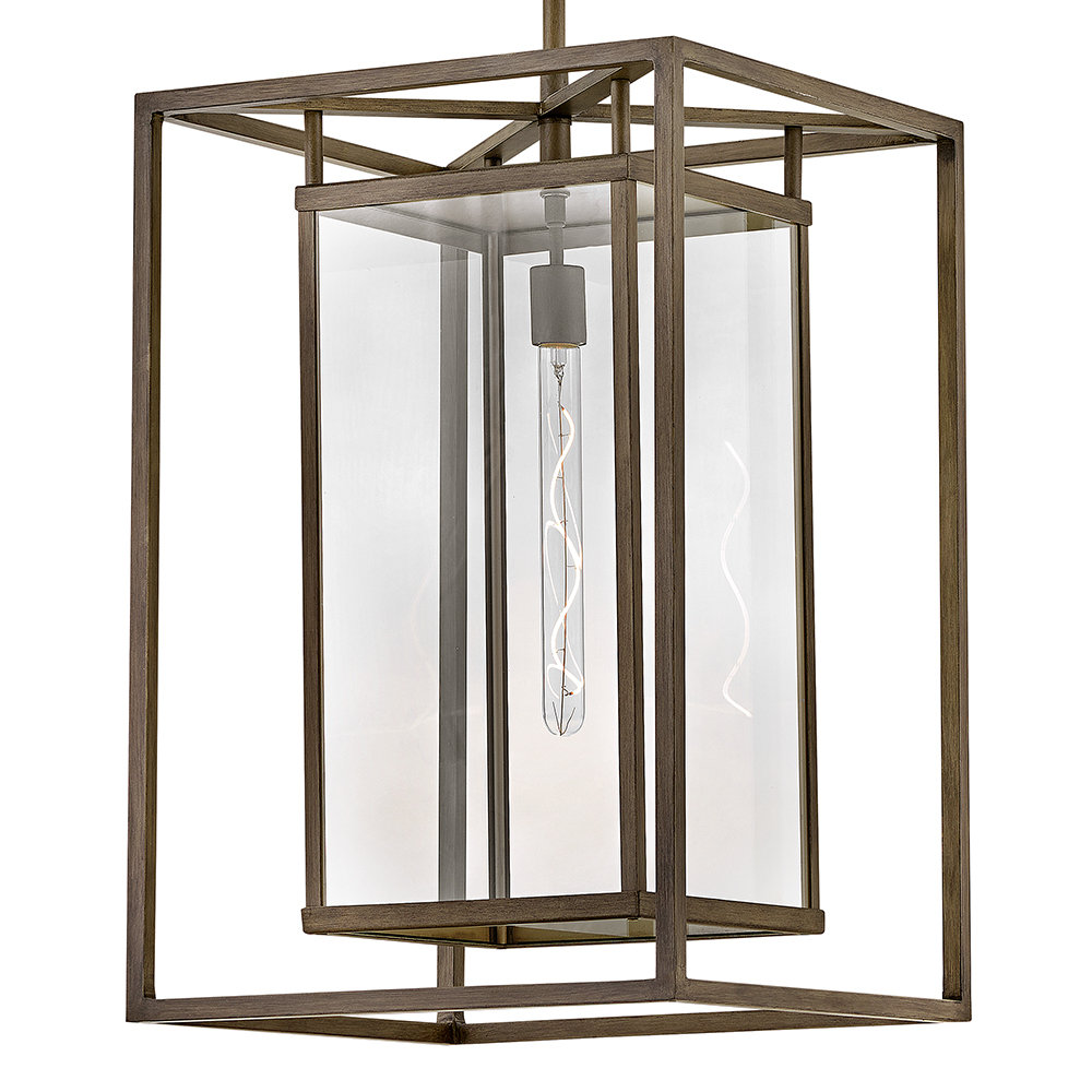 Caliana Outdoor Hanging Lantern, Burnished Bronze