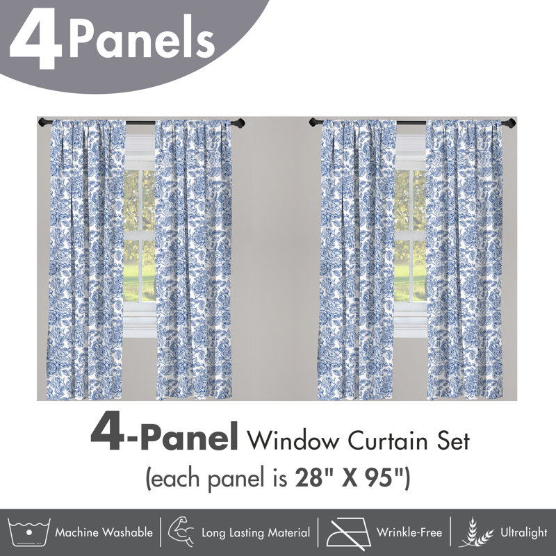 Semi Sheer Curtain, 28" W x 84" L