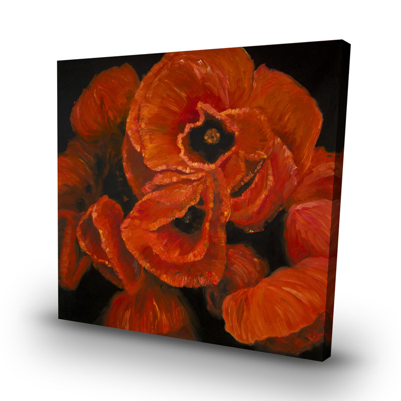 Poppy bouquet - 32"x32" art on canvas