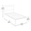 Lit plateforme simple avec tête de lit, finition noire, robuste et élégant pour les chambres modernes et les petits espaces