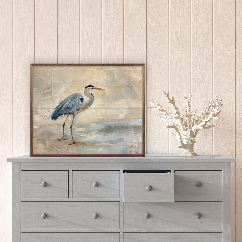 Blue Heron I By Petals Prints Design, H 8 po x l 10 po