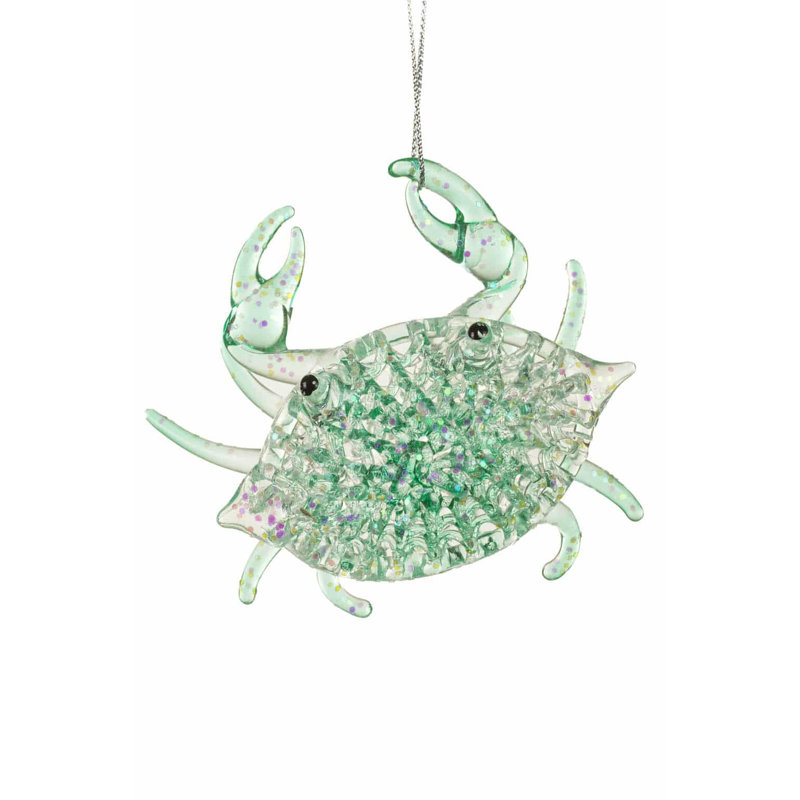 Ornement de crabe turquoise