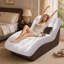 Canapé-lit surdimensionné de 67 po avec méridienne à compression, canapé-lit confortable avec revêtement en chenille et siège profond pour le salon ou l’appartement, sans assemblage-133340353