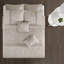 8 pièces pour très grand lit - édredon lavable à la machine élégant, 2 coussins décoratifs, microfibre douce-118740134