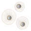 Ensemble de 3 miroirs muraux abstraits avec cadre doré