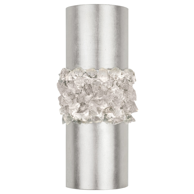 Arctic Halo Wall Sconce, Silver Leaf