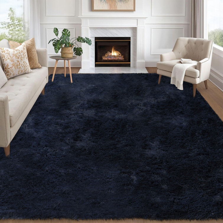 Kamry Faux Fur Abstract Indoor Rug
