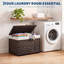 Panier de rangement en osier 160L avec couvercle, grande boîte à couvertures en rotin pour placard à linge-742184124